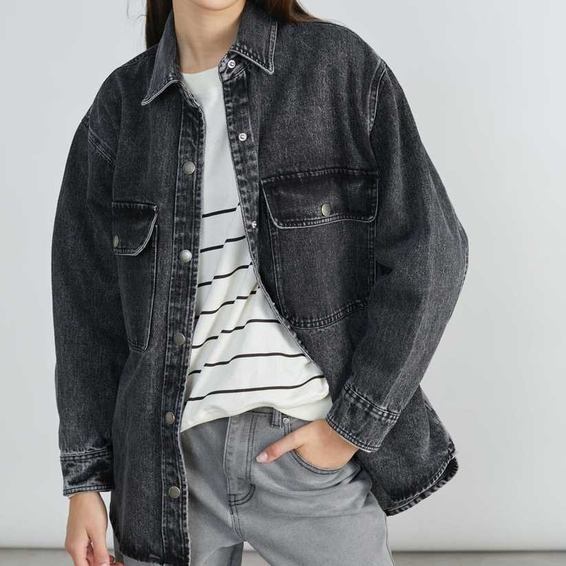 Sobrecamisa 24Colours Shirt Long Black Used
