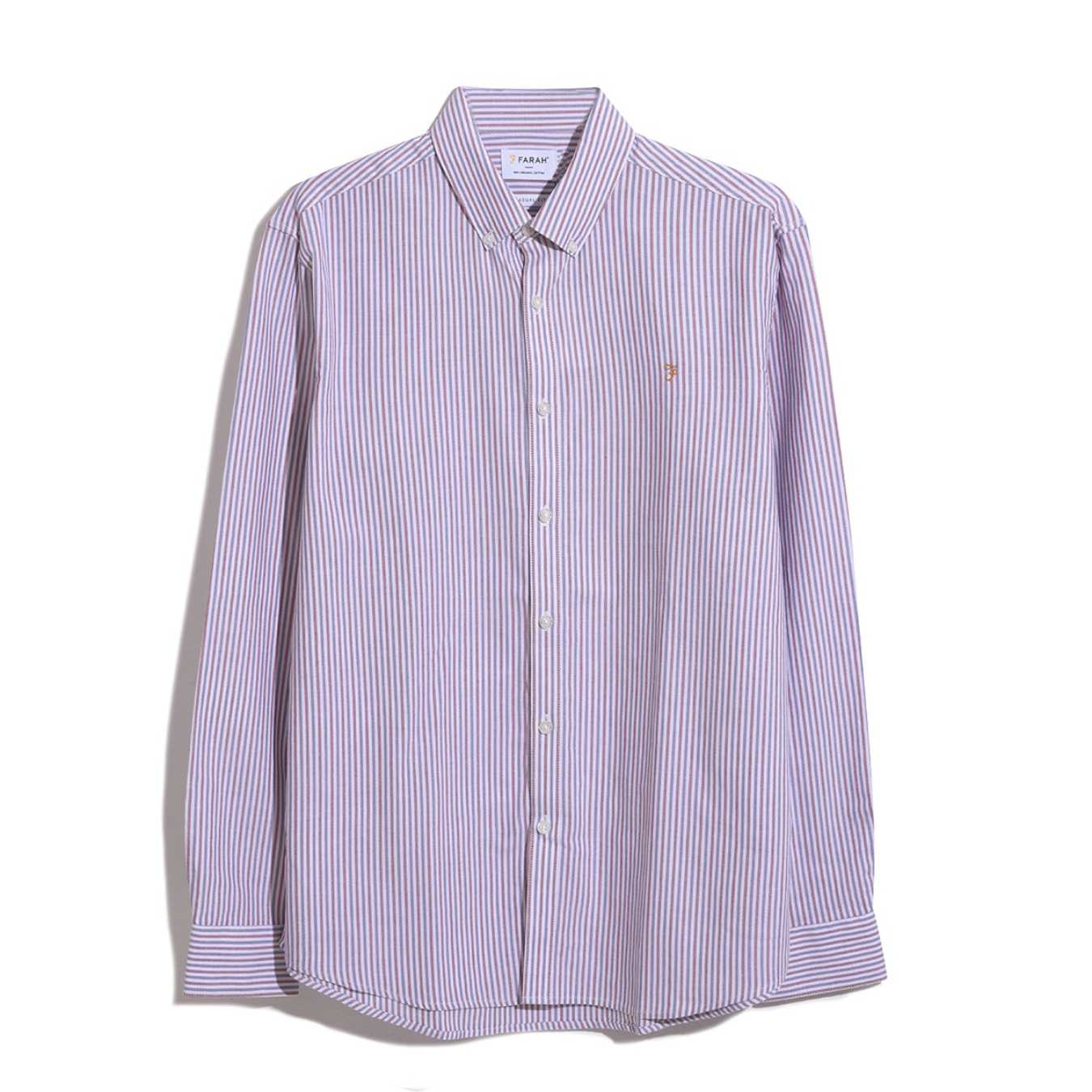 Camisa Farah Brewer Fashion Strip Slate Purple
