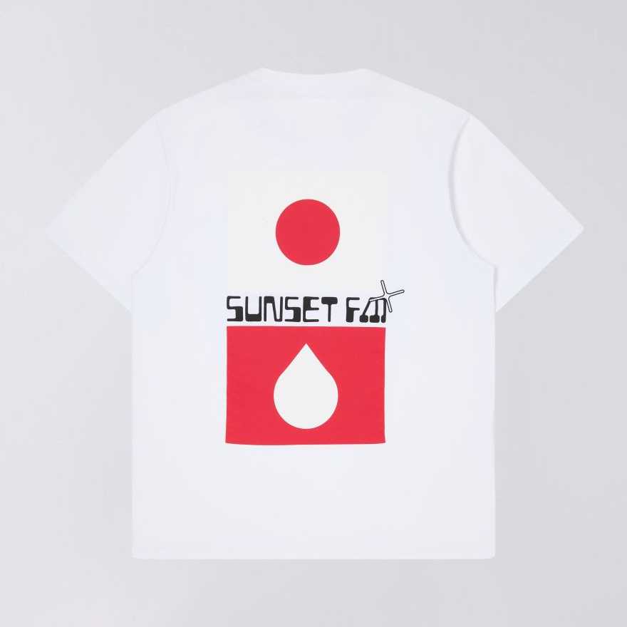 Camiseta Edwin Sunset FM White Garment Washed