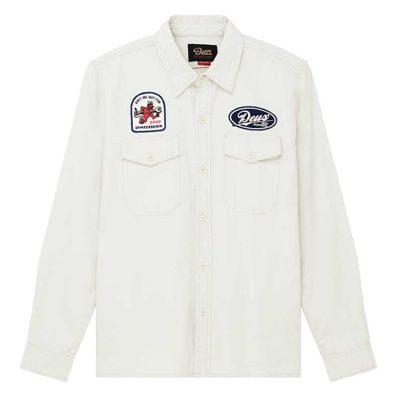 Sobrecamisa Deus Ex Machina Nomad Shirt Dirty White