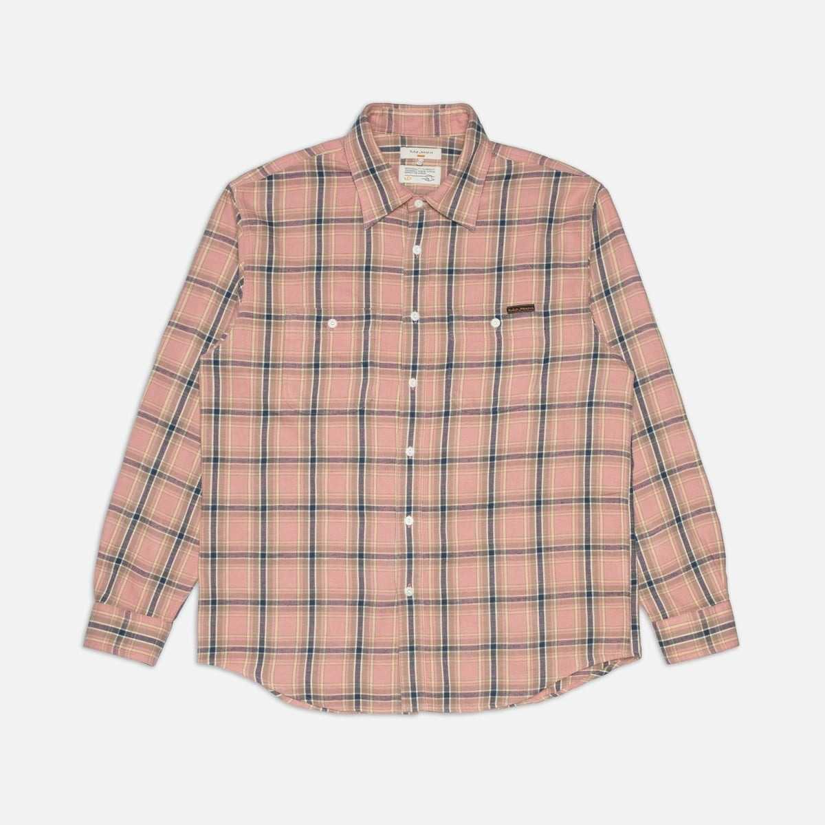 Camisa Nudie Jeans Julian Worker Shirt Checked Pink