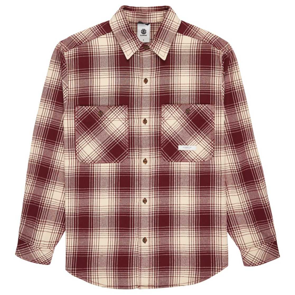 Camisa Element Hawthorne 2Pkt Heavyweight Cream Zinfandel Plaid