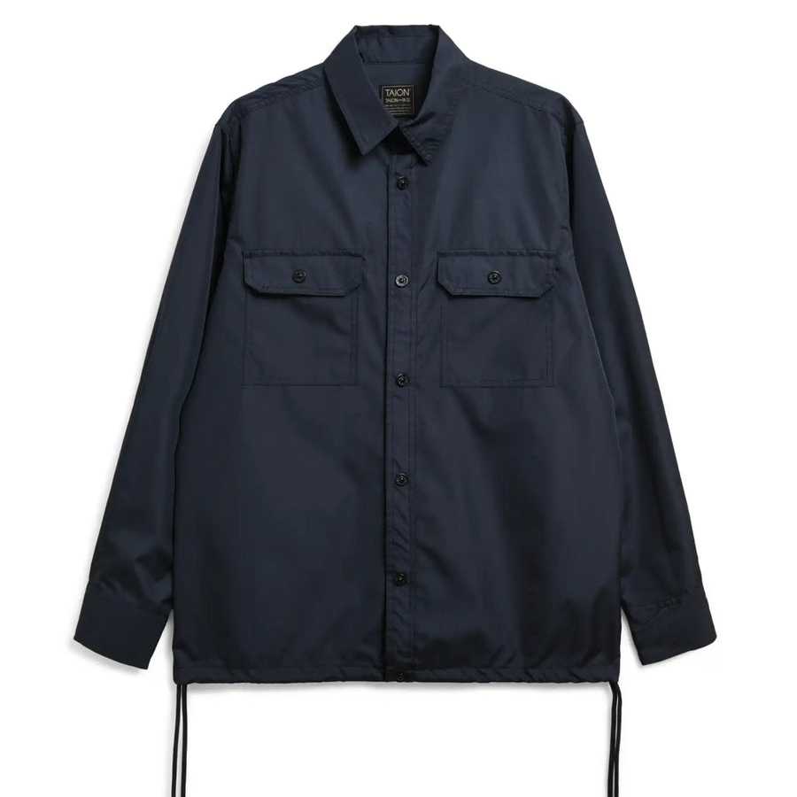 Camisa Taion N/D Military Long Sleeve Dark Navy