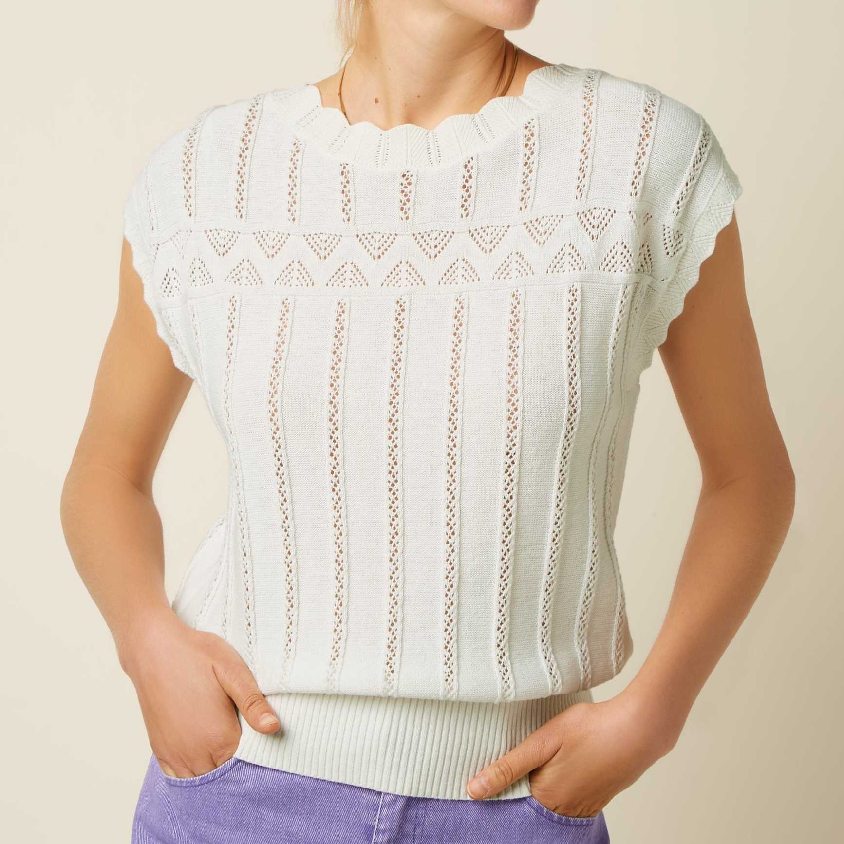 Top King Louie Liora Top Rocky Ajour White