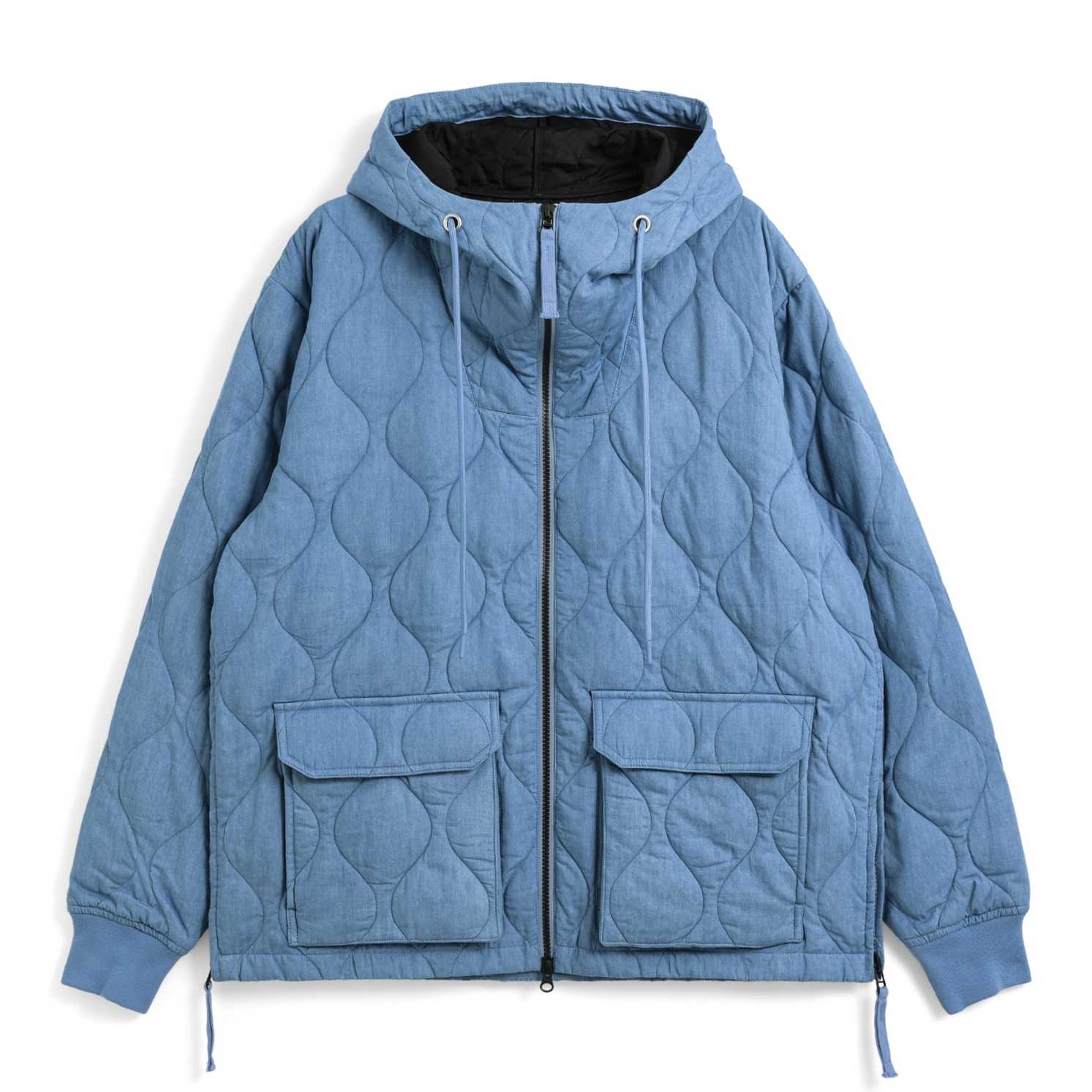 Parka Taion Unisex Military W-Zip Down Hoddie Blue Denim