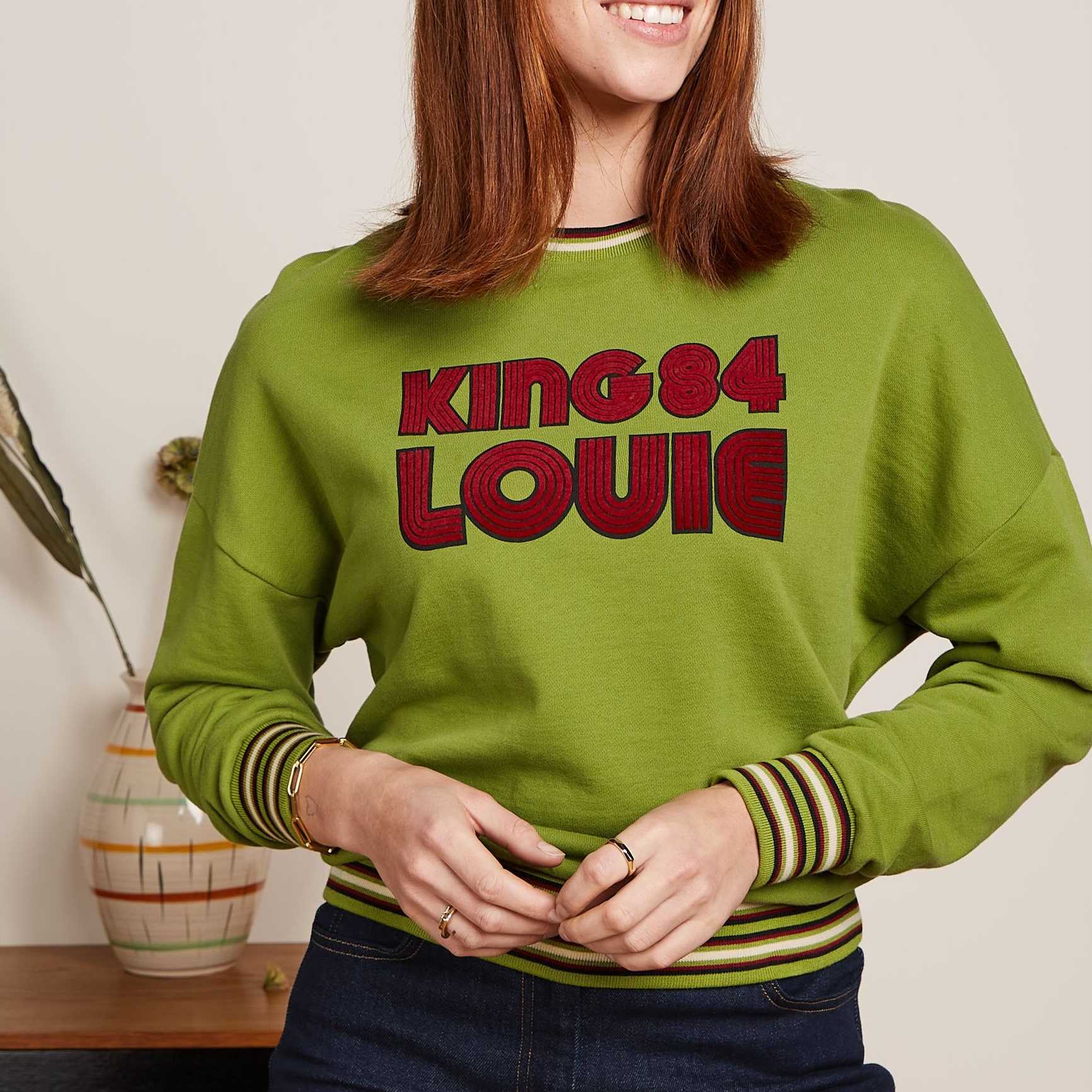 Sudadera King Louie Valentina Sweater Peachy Posey Green