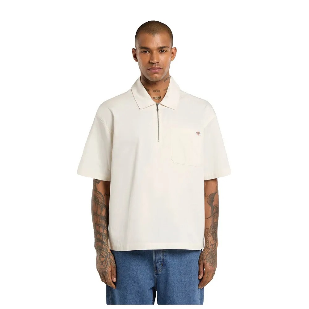 Polo Dickies Cadiz QZ Shirt SS Egret