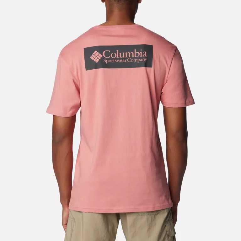Camiseta Columbia North Cascades Short Sleeve Tee Pink Agave CSC Box Logo