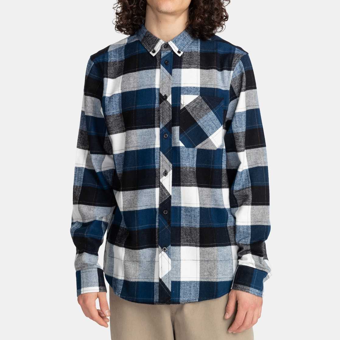 Camisa Element Lumber Ecl Navy Off White