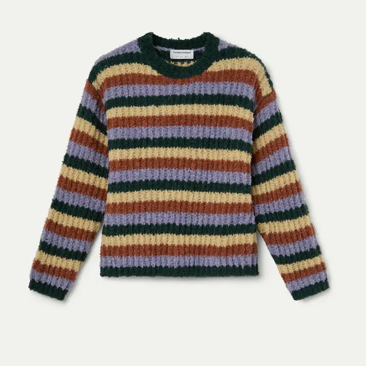 Jersey de Compañía Fantástica con estampado de rayas multicolor.