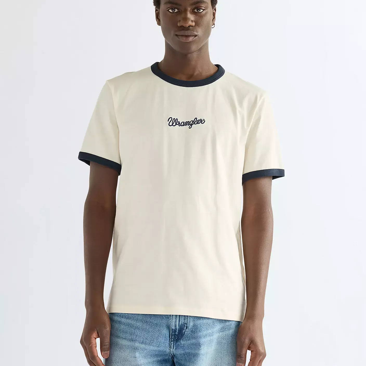 Camiseta Wrangler Ringer Tee Antique White