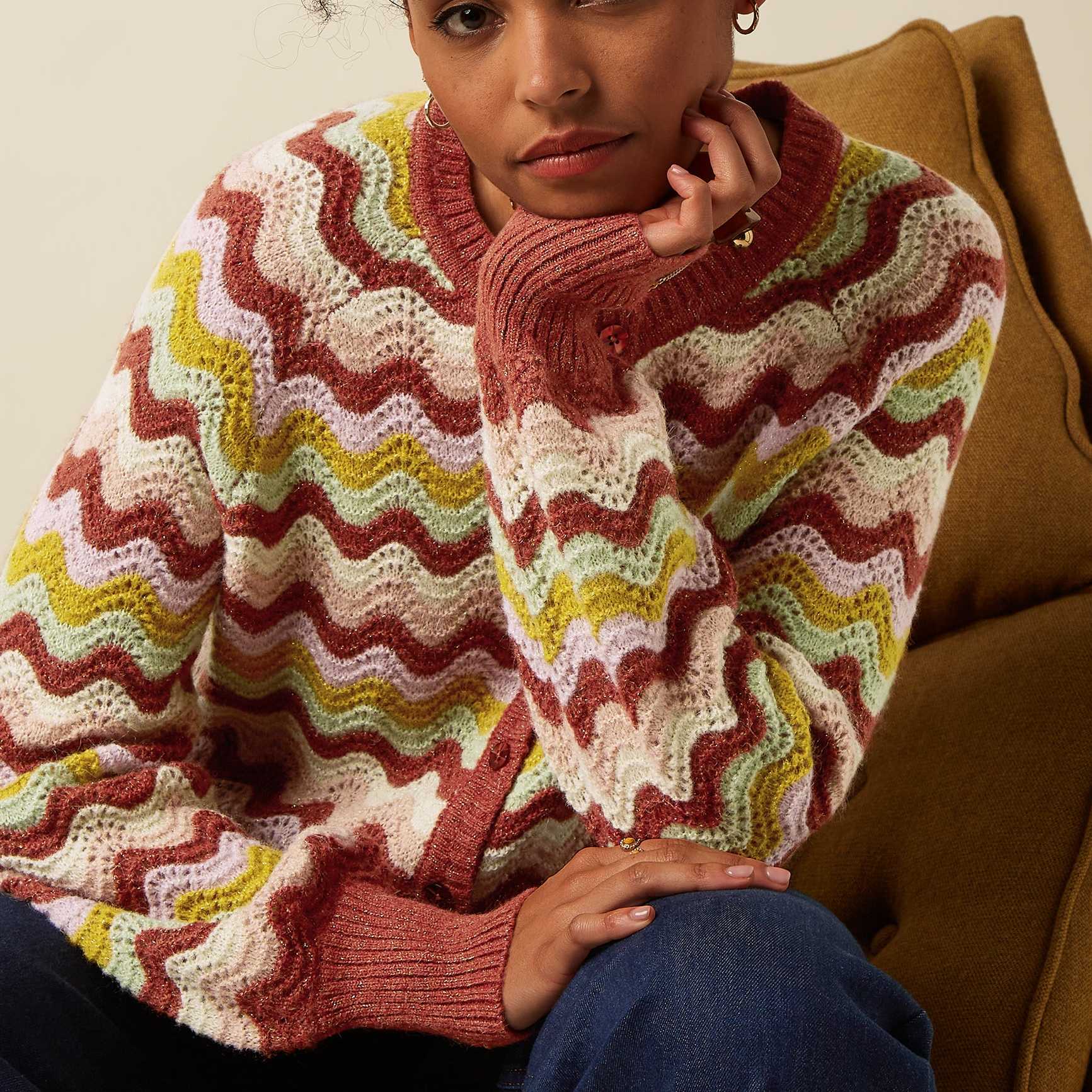 Cárdigan King Louie Cardi Raglan Mesa Bronze Brown