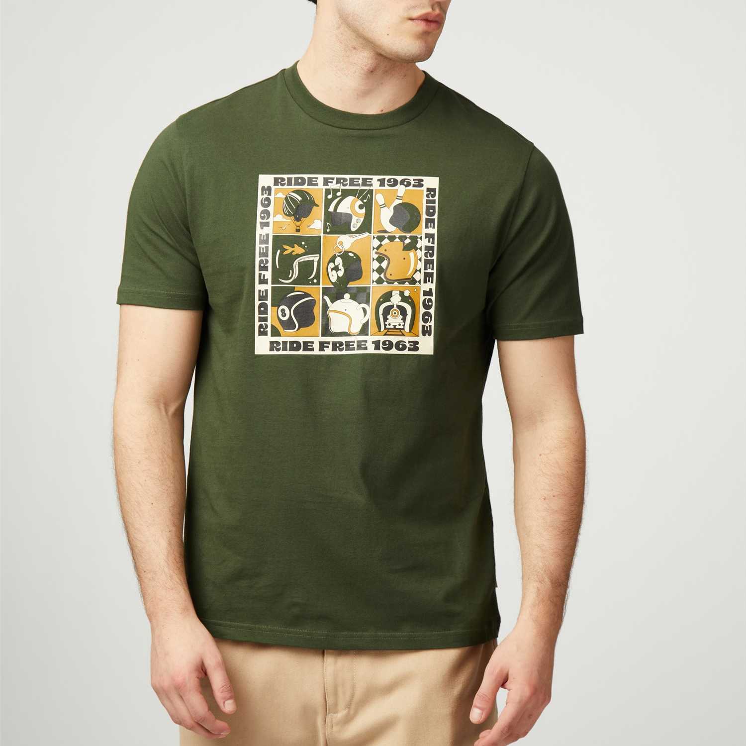 Camiseta Ben Sherman Trippy Helmets Camouflage