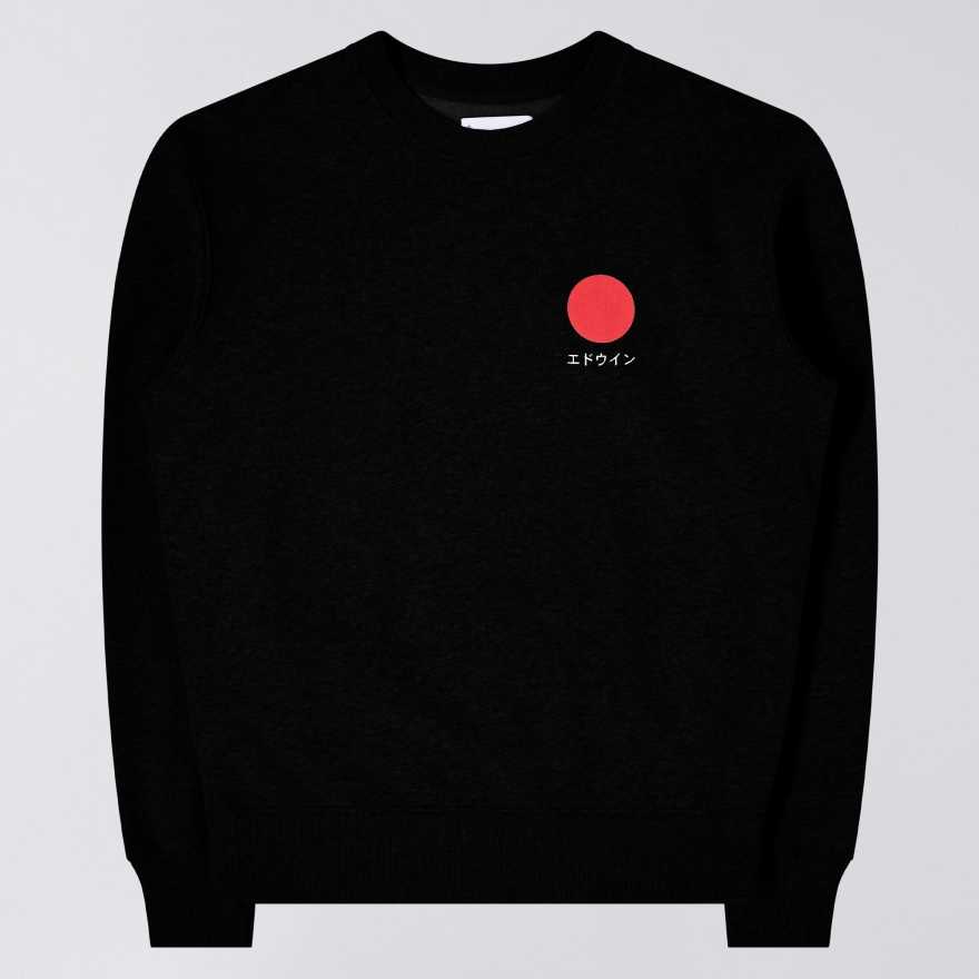 Sudadera Edwin Japanese Sun Sweat Black Garment Washed
