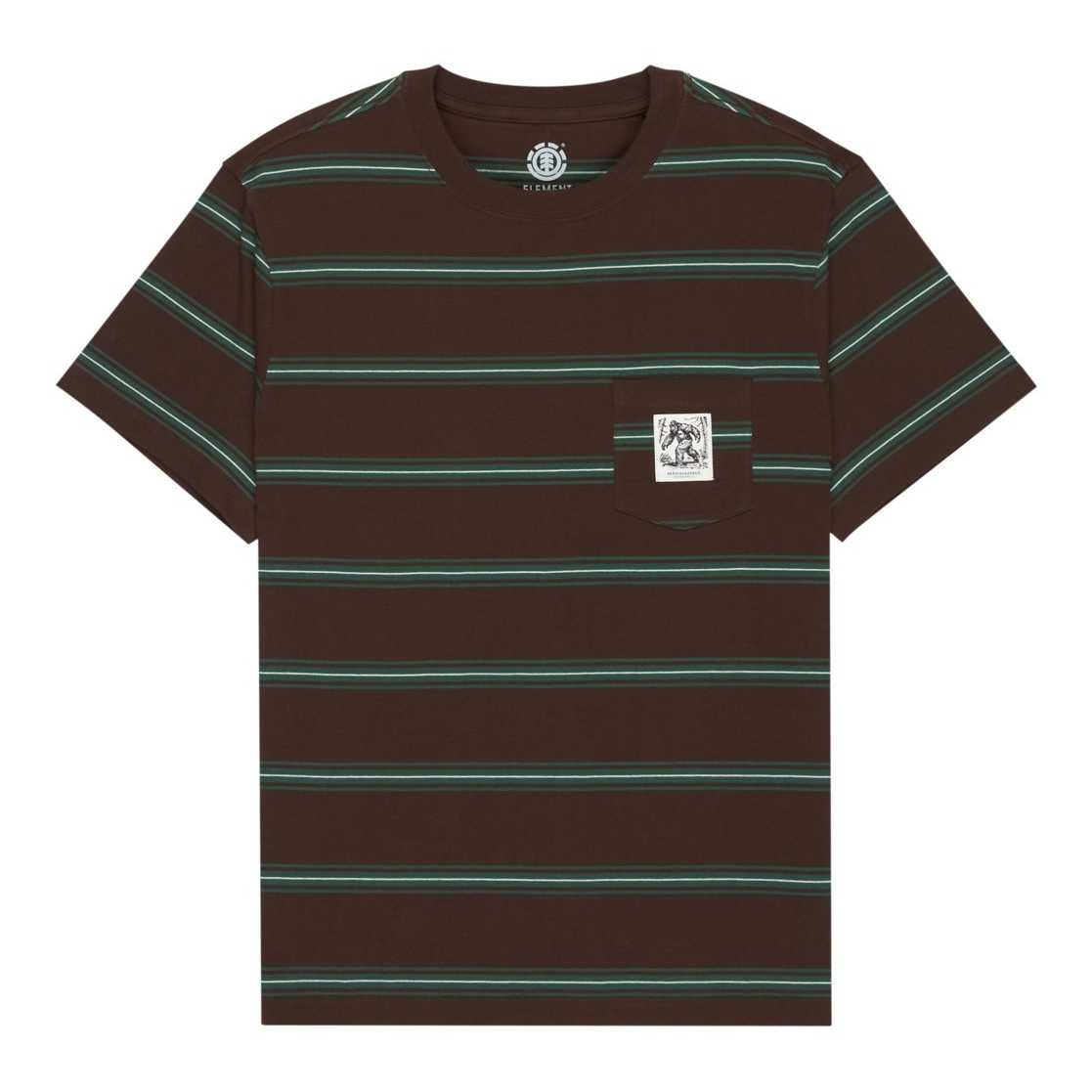 Camiseta Element Bigfoot Lavel Pocket Java Stripe