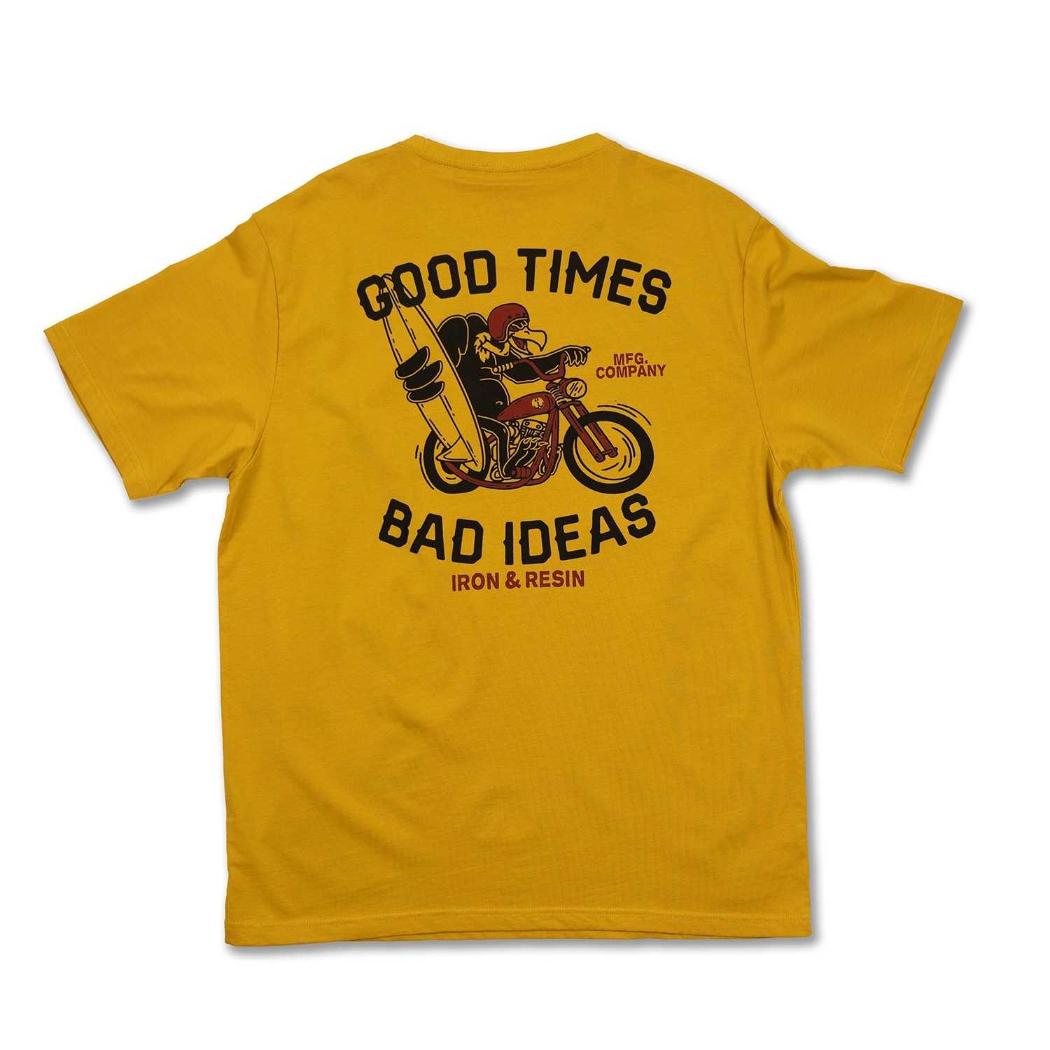 Camiseta Iron&Resing Good Times Bad Ideas Tee Yellow
