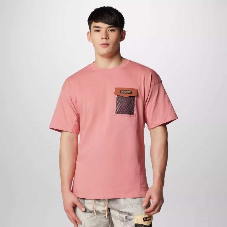 Camiseta Columbia Painted Peak Knit SS Top Pink Agave Auburn