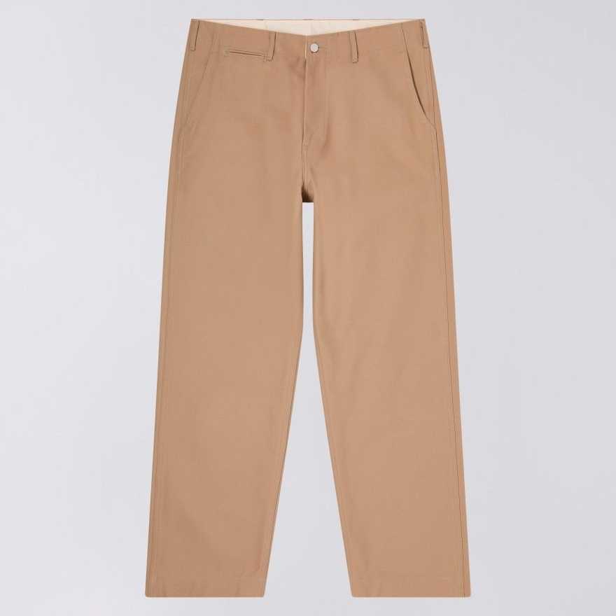 Pantalón Edwin Wide Trousers 13oz Beige Unwashed