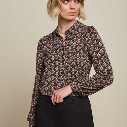Blusa King Louie Maisie Blouse Jubilee Dragonfly Green