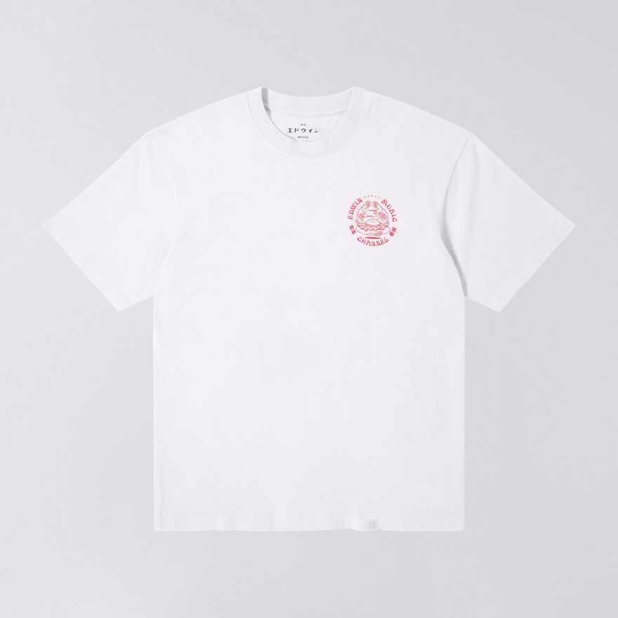 Camiseta Edwin Music Channel White / Red