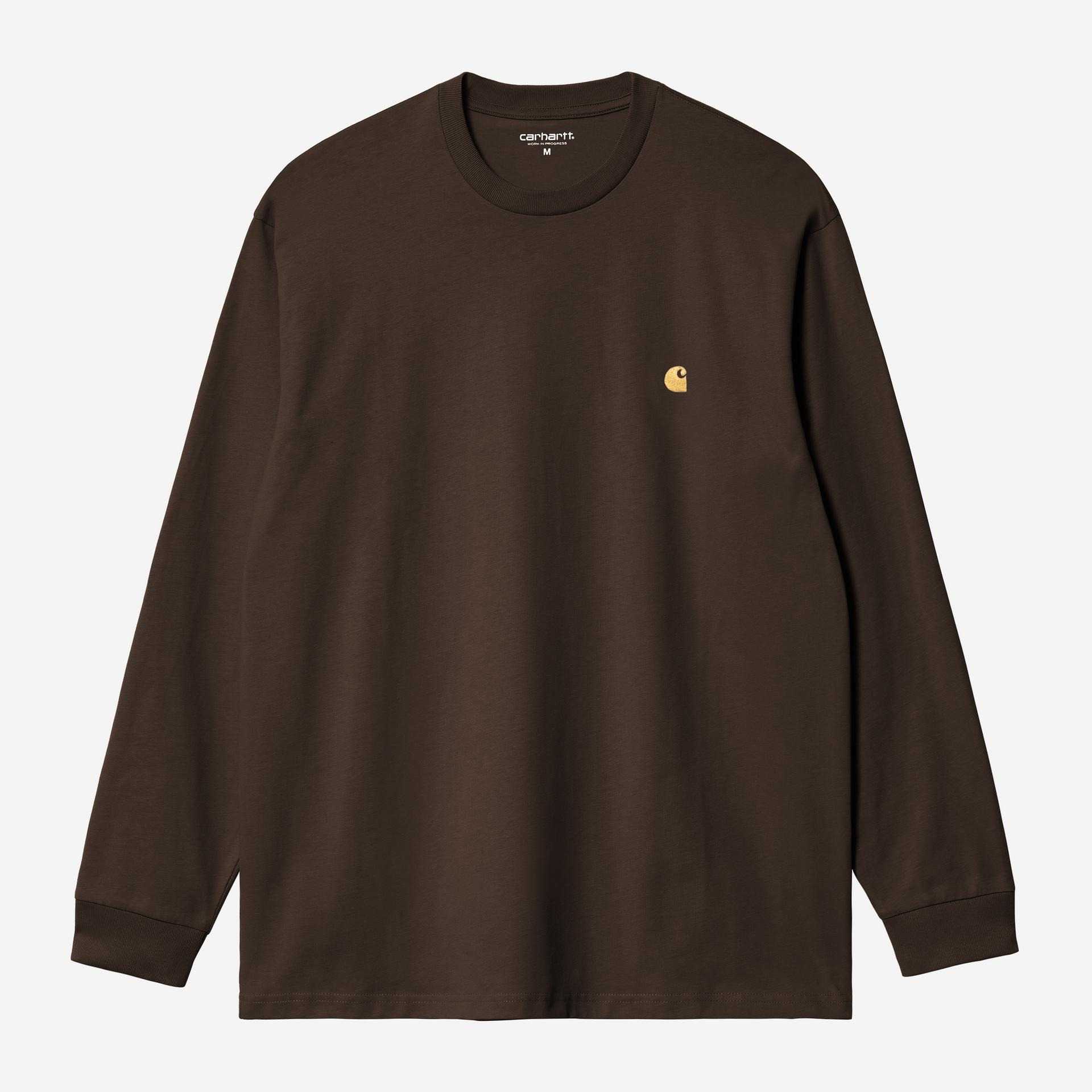 Camiseta Carhartt Wip Chase L/S Tobacco/Gold
