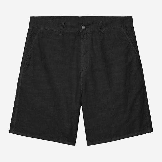 Bermuda Carhartt Wip Walter Single Knee Short Black garment dyed