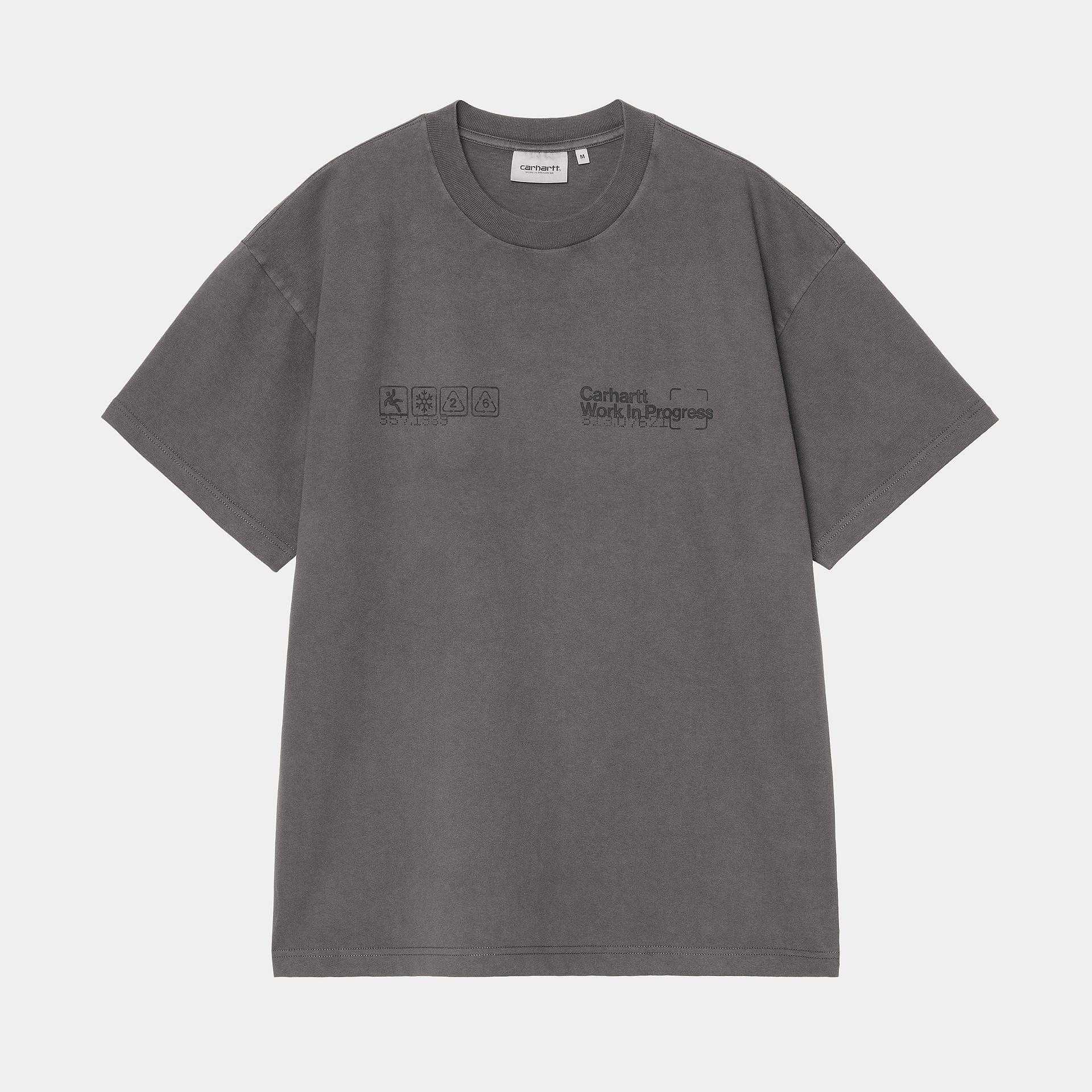 Camiseta Carhartt Wip S/S Boxed T-Shirt Soot garment dyed