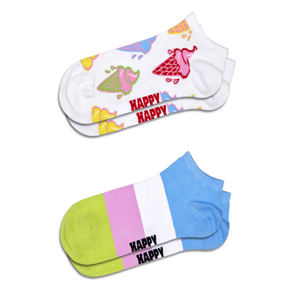 Calcetines Happy Socks 2-Ice Cream & Stripe Low Socks