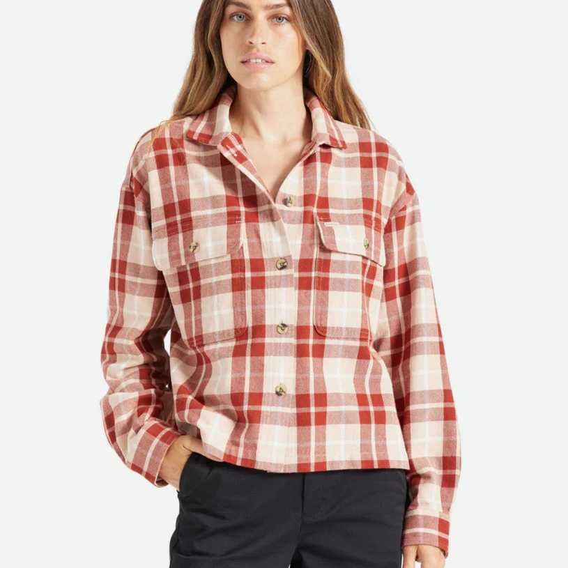 Camisa Brixton Bowery BF Flannel Rose Dust