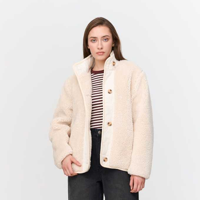 Chaqueta 24Colours Borreguillo Off White