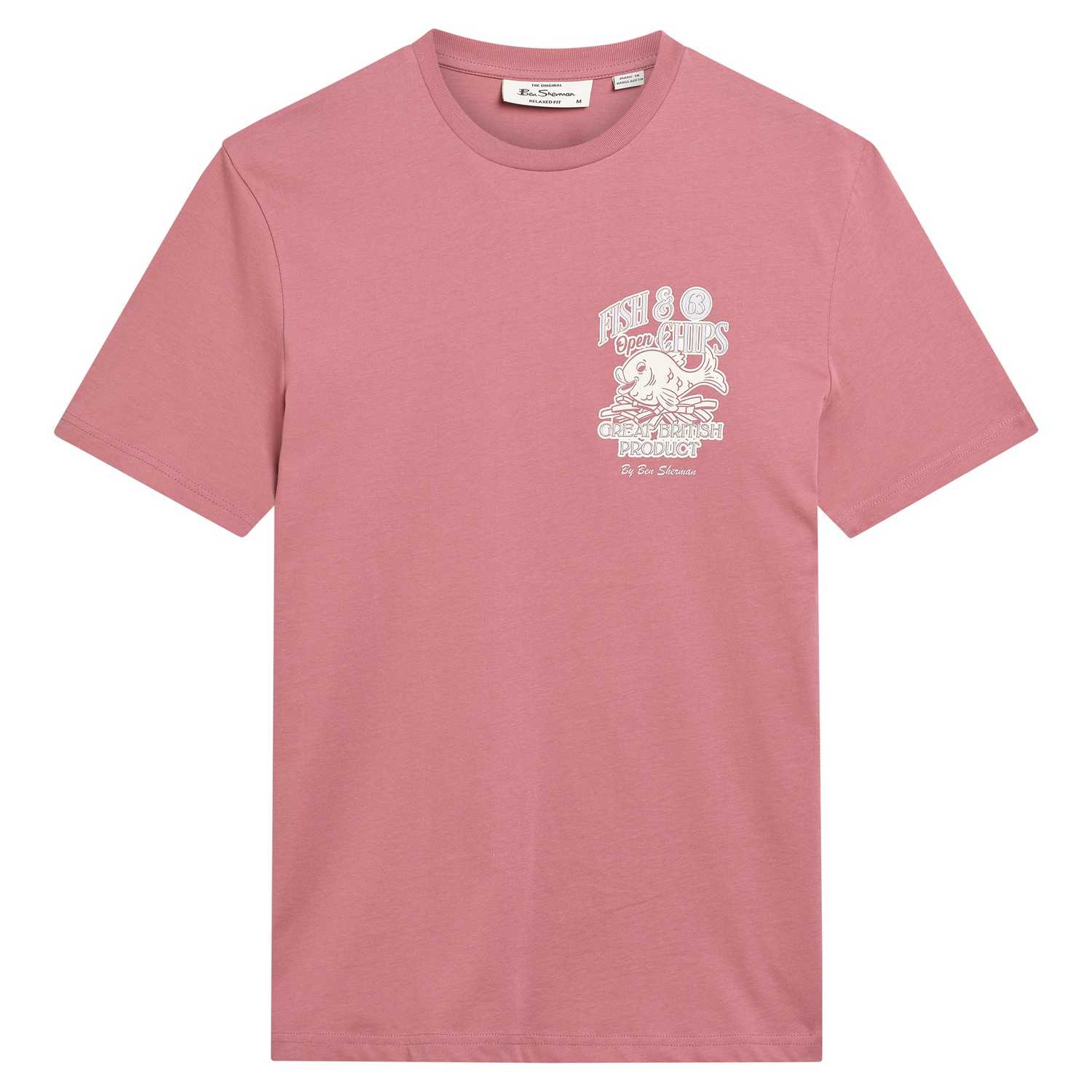 Camiseta Ben Sherman Fish and Chips Raspberry