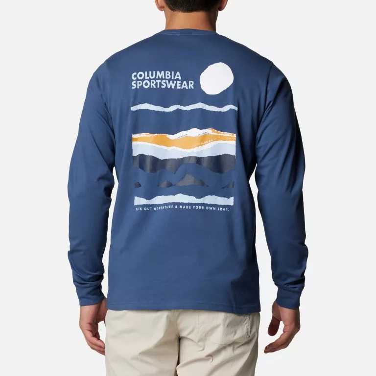 Camiseta Columbia Explorers Canyon LS Dark Mtn, Torn Sunscape