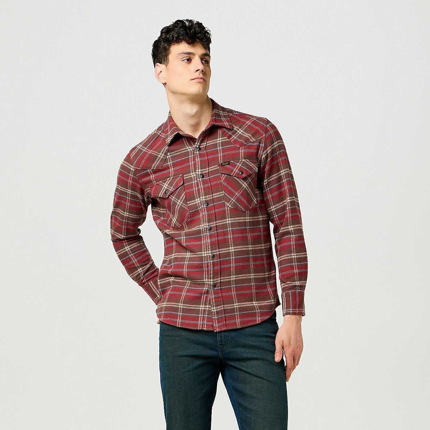 Camisa Wrangler Western Ruby Wine