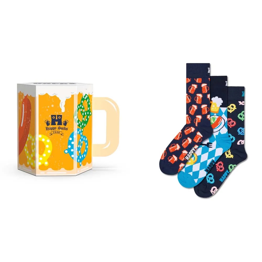 Calcetines Happy Socks 3-Pack Beer Glass Socks Gift Set