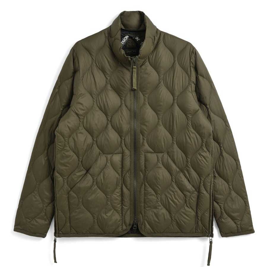 Cazadora Taion Military Hi Neck W-Zip Down Dark Olive