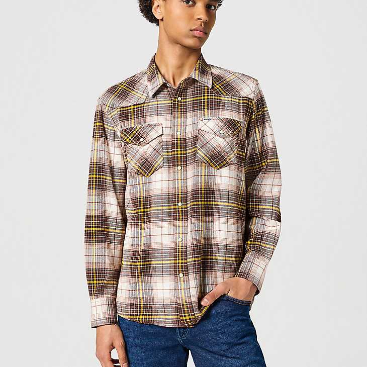 Camisa Wrangler Western Shirt Gingerbread