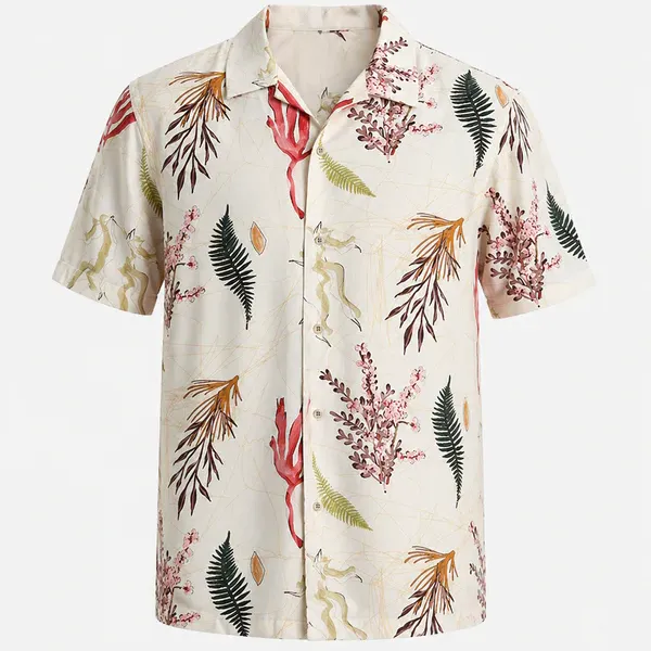 Camisa Bendorff Manga Corta Estampado Algas