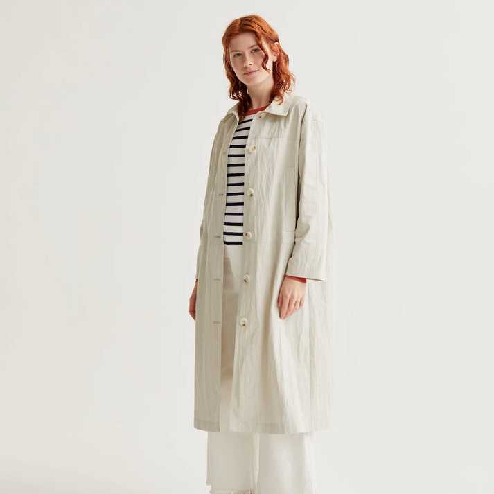 Gabardina Compañía Fantástica blanco roto