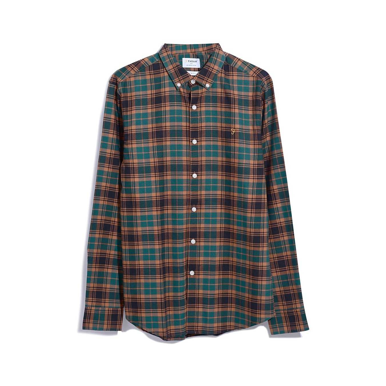 Camisa Farah Brewer Check LS BD Botanic Green