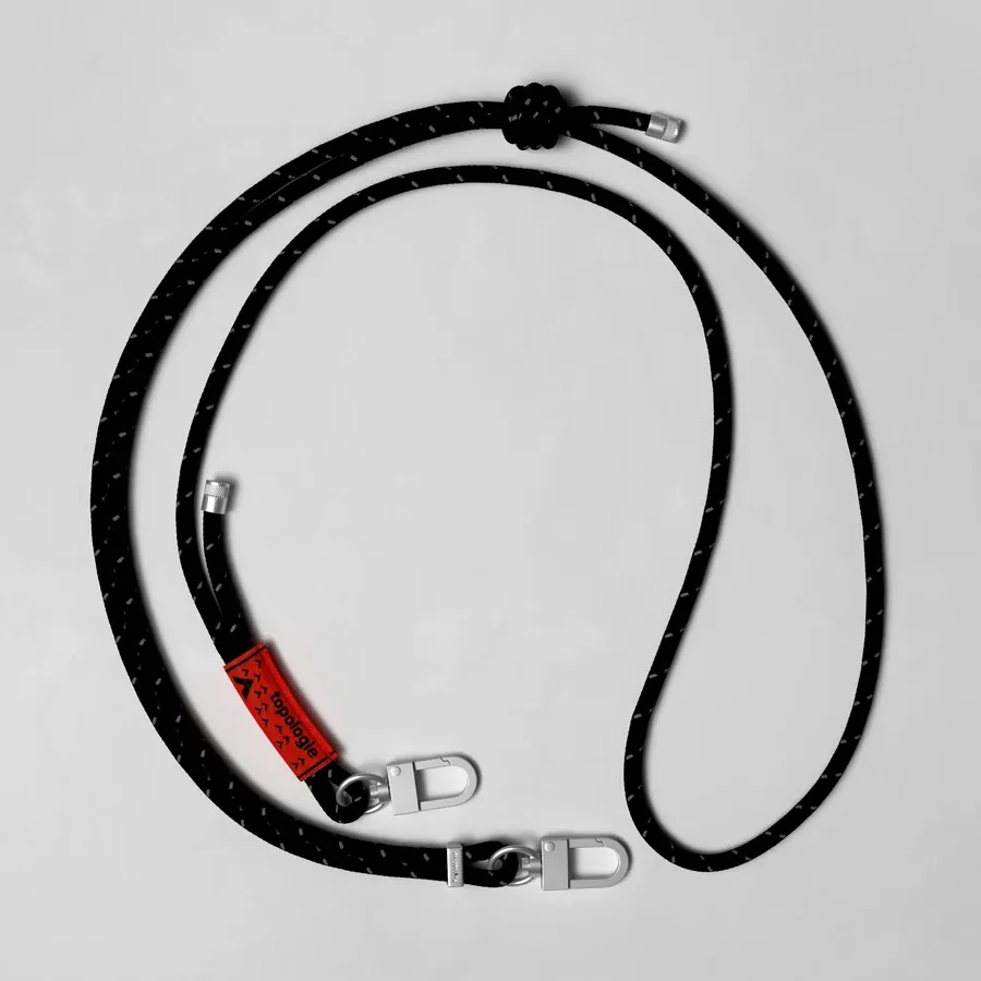 Correa Wares Topologie Strap 6.0mm Rope Strap. Black Reflective.