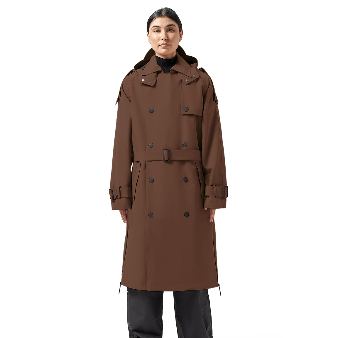 Garbardina Impermeable Maium Trench Macassar Brown