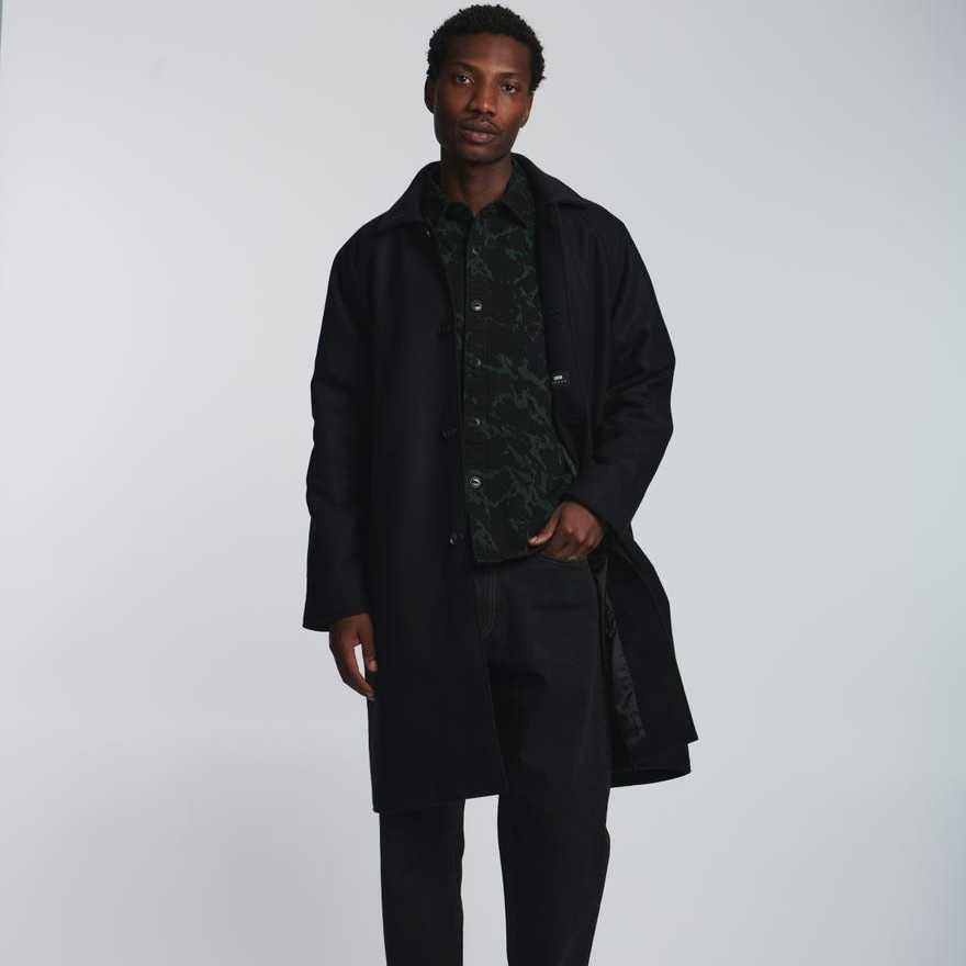 Abrigo EDWIN Mac Wool Coat Black
