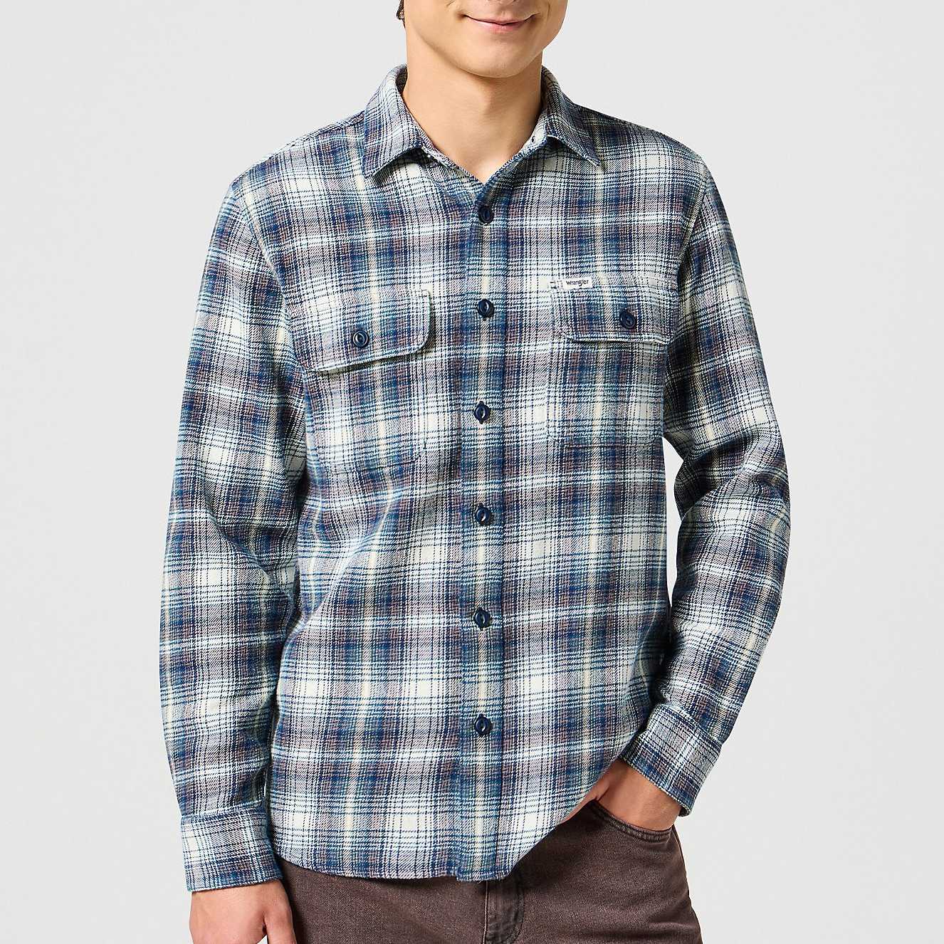 Camisa Wrangler 2PKT Blue_Grey