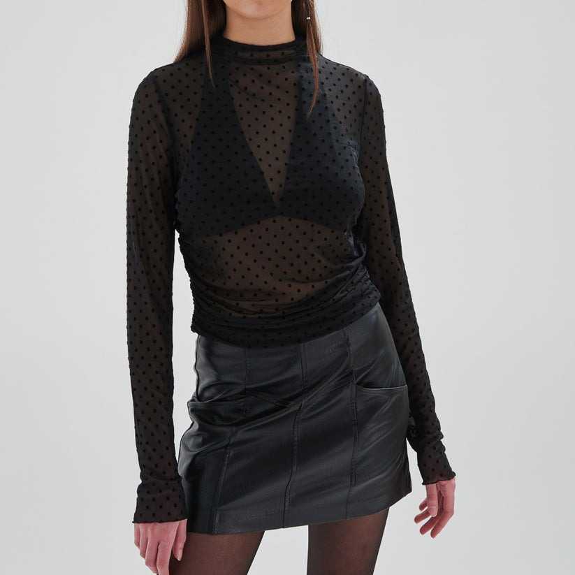Top 24Colours Transparente Con Lunares Black