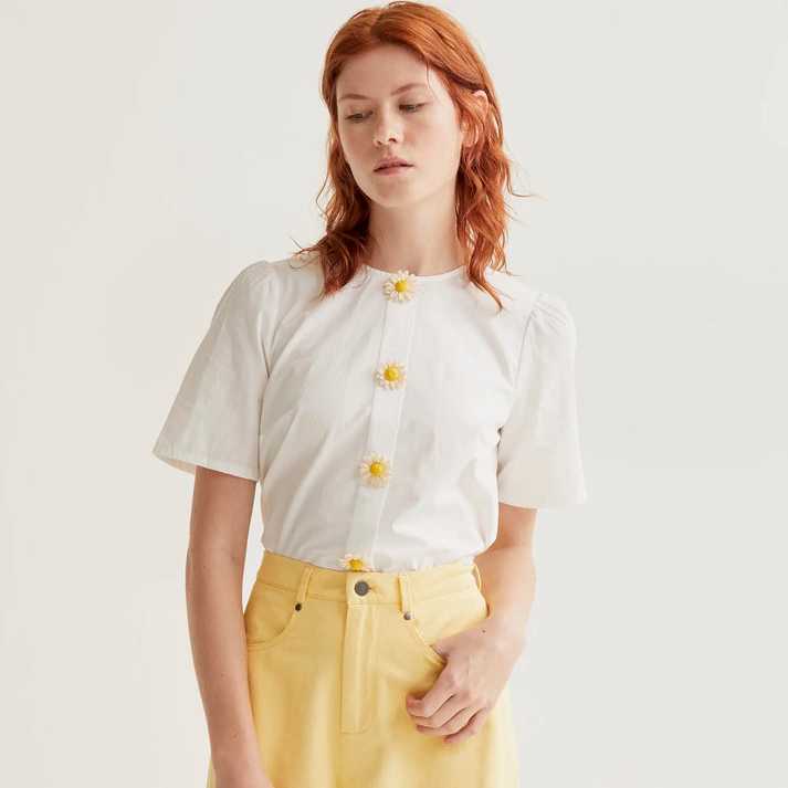 Camisa Compañía Fantástica Top con botones florales