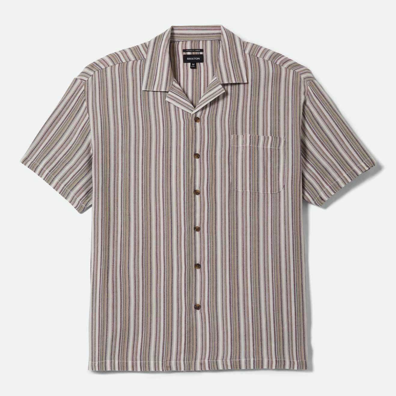 Camisa Brixton Bunker Twisted Stripe SS Robust Red