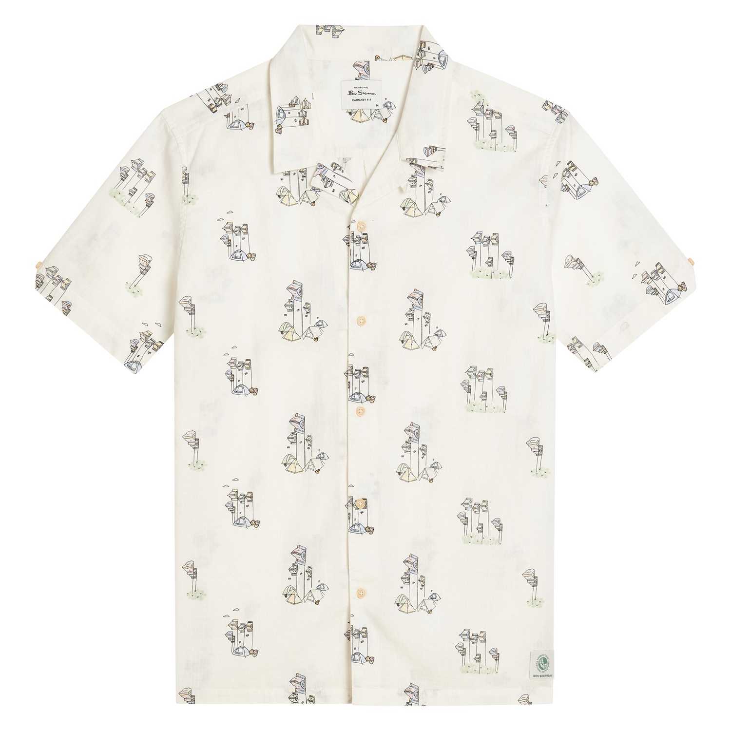 Camisa Ben Sherman Festival Camping Print Snow White