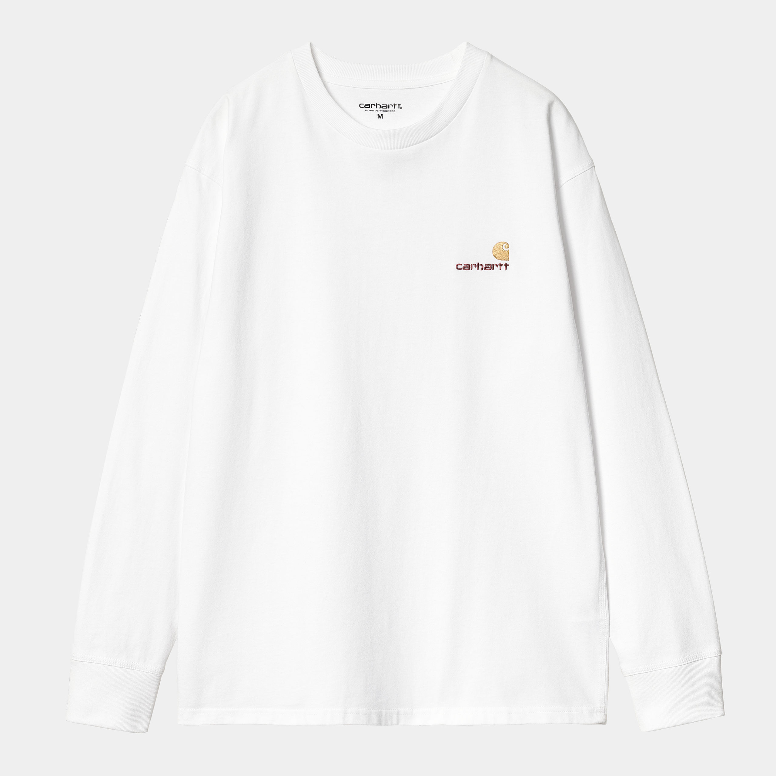 Camiseta Carhartt Wip LS American Script White