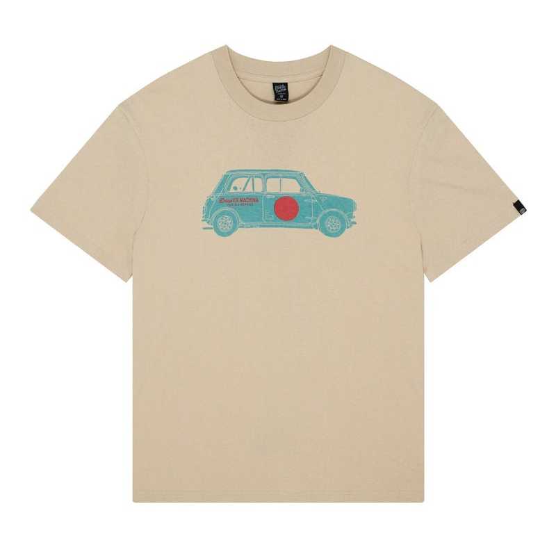 Camiseta Deus Ex Machina Mini Estampado Coche Pebble White