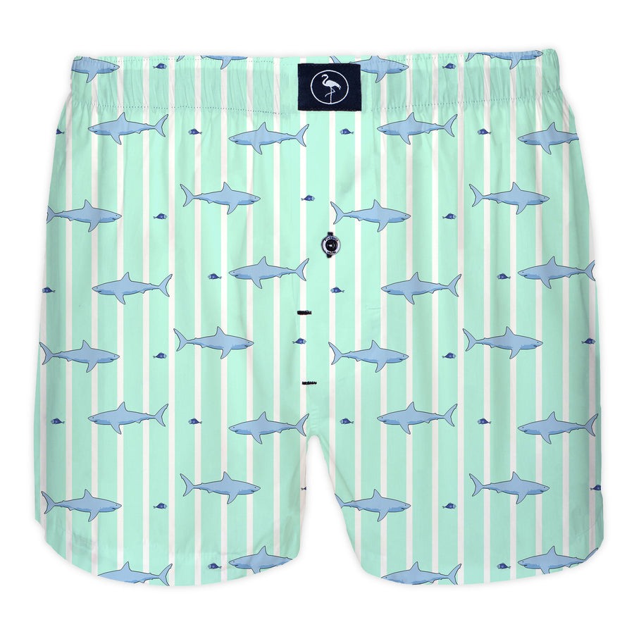 Calzoncillo Boxer Flamenco Maltés Mint Shark Aguamarina